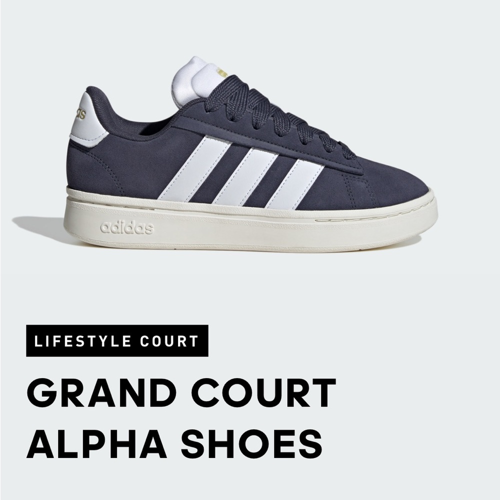 Adidas Lifestyle Court Grand Court Alpha Shoes - Blue and White